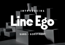 Line Ego Font Poster 1
