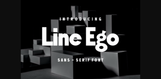 Line Ego Font Poster 1