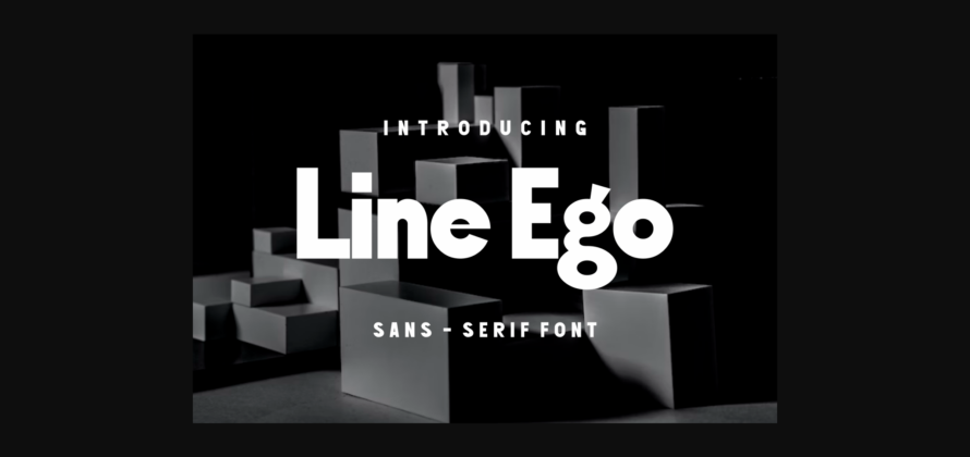Line Ego Font Poster 4