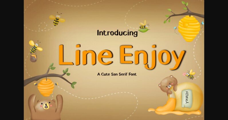 Line Enjoy Font Poster 3