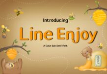 Line Enjoy Font Poster 1