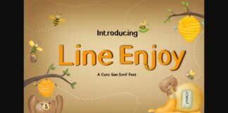 Line Enjoy Font Poster 1