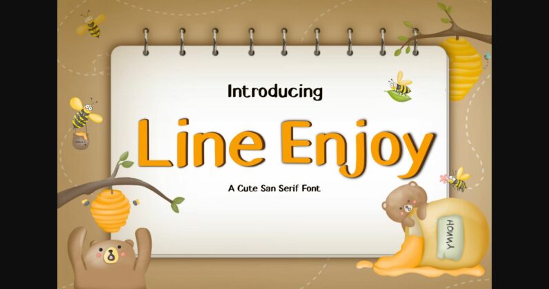 Line Enjoy Font Poster 4