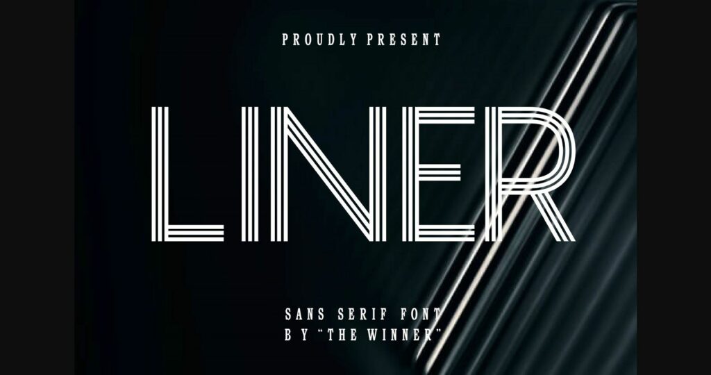 Liner Font Poster 3