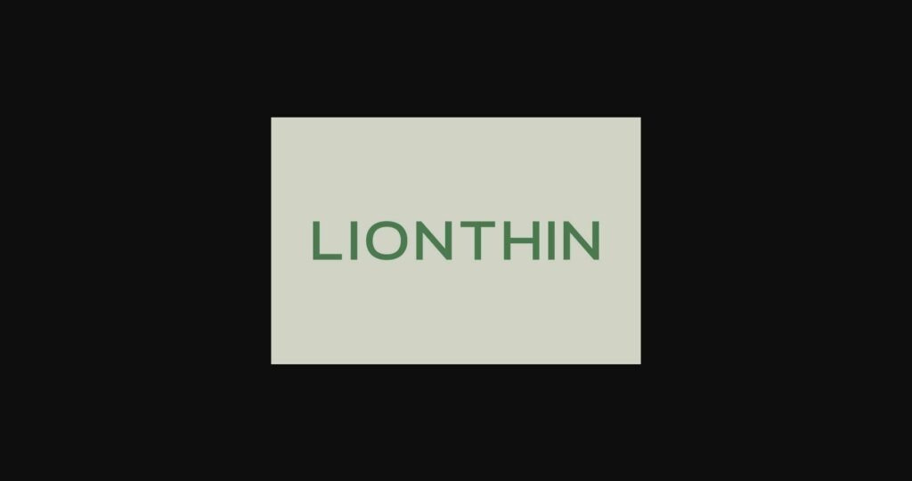Lionthin Font Poster 3