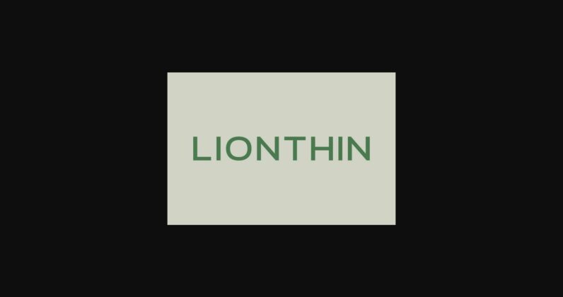 Lionthin Font Poster 3