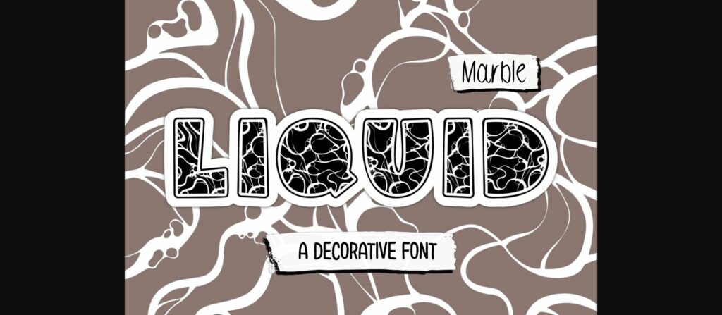 Liquid Marble Font Poster 3