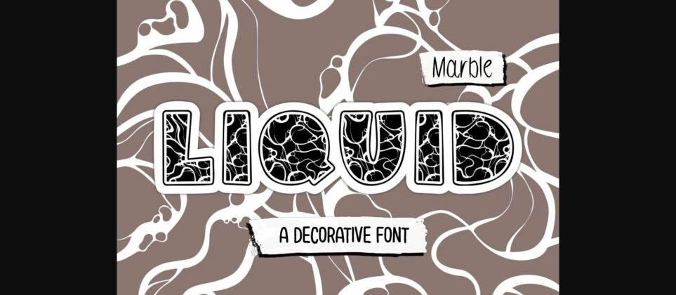 Liquid Marble Font Poster 3