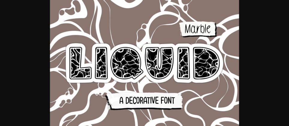 Liquid Marble Font Poster 1