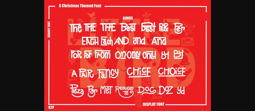 Little Bird in Winter Font Poster 10