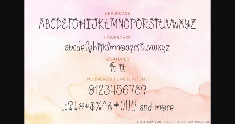 Little Bows Font Poster 4