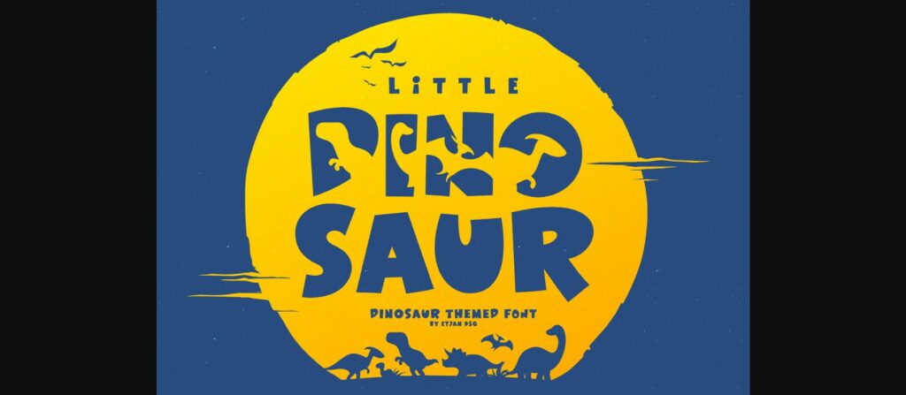Little Dinosaur Font Poster 3