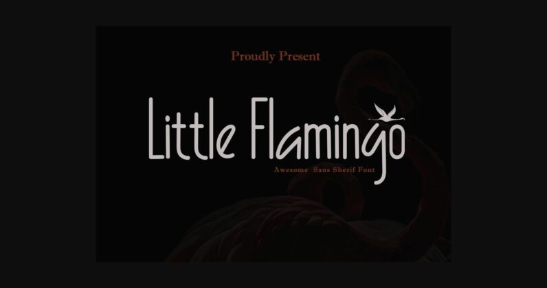 Little Flamingo Font Poster 3
