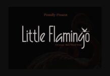 Little Flamingo Font Poster 1