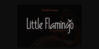 Little Flamingo Font Poster 1