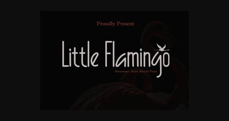 Little Flamingo Font Poster 1