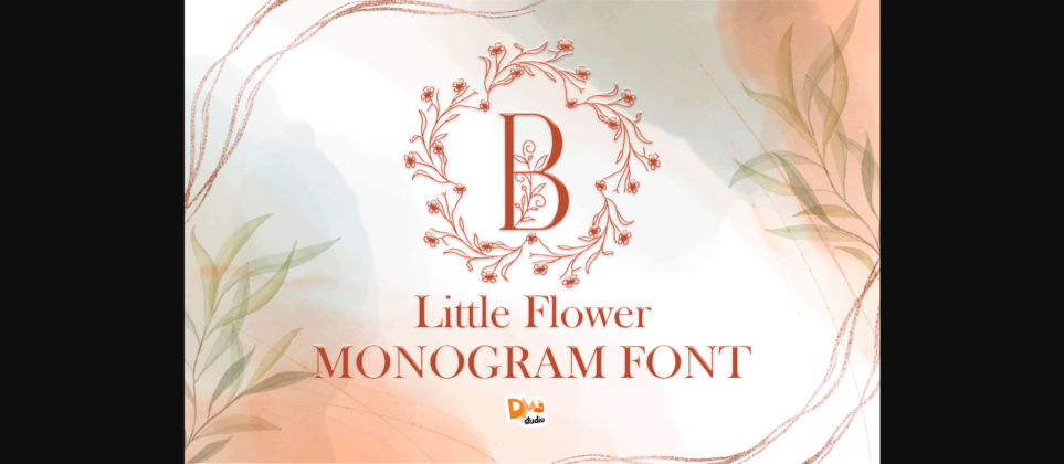 Little Flower Monogram Font Poster 3