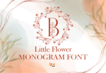 Little Flower Monogram Font Poster 1