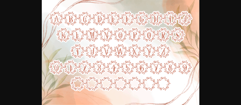 Little Flower Monogram Font Poster 6