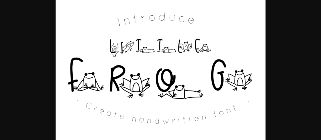 Little Frog Font Poster 3