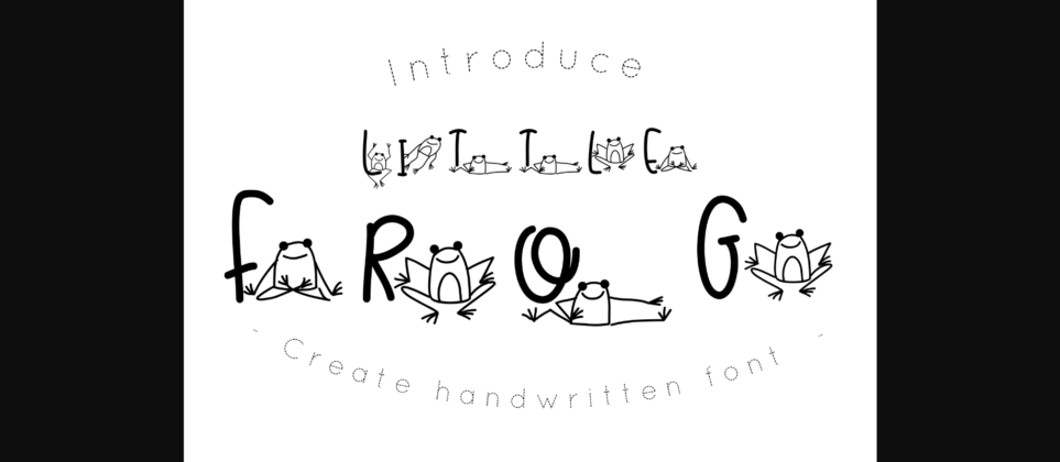 Little Frog Font Poster 3