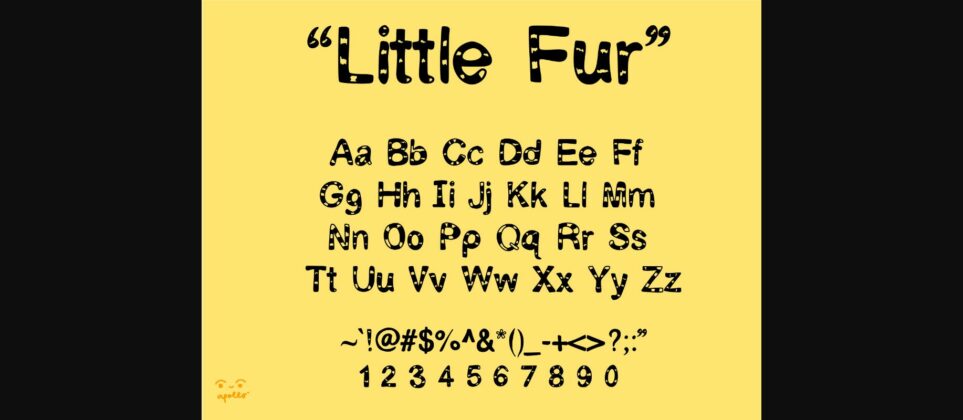 Little Fur Font Poster 5