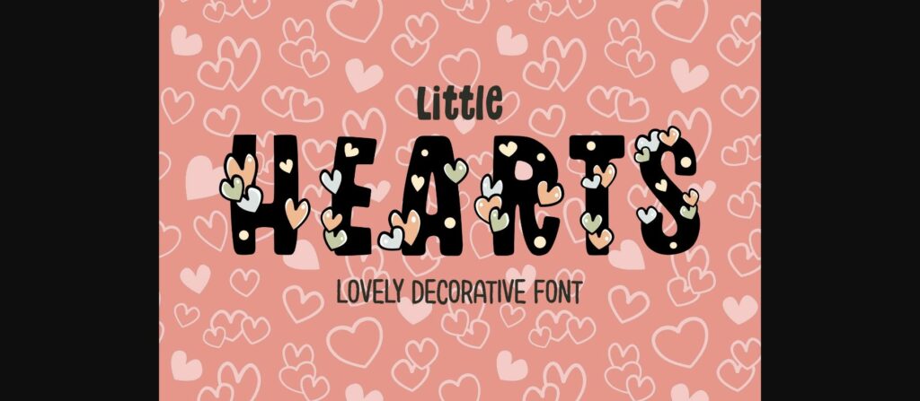 Little Hearts Font Poster 3