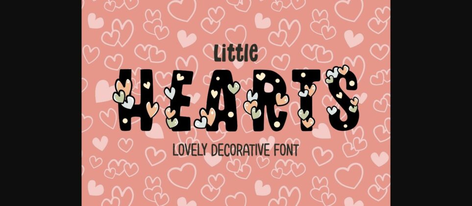 Little Hearts Font Poster 1