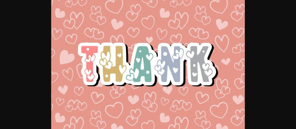 Little Hearts Font Poster 7
