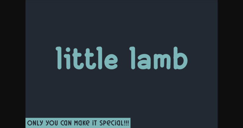 Little Lamb Font Poster 3