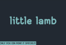 Little Lamb Font Poster 1