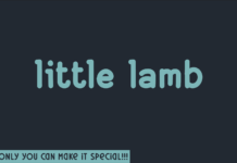 Little Lamb Font Little Lamb Font Poster 1