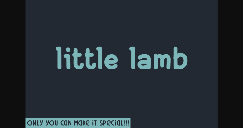 Little Lamb Font Poster 1