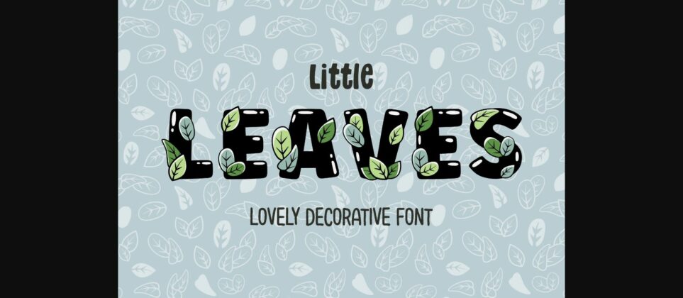 Little Leaves Font Poster 3