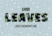 Little Leaves Font Little Leaves Font Poster 1