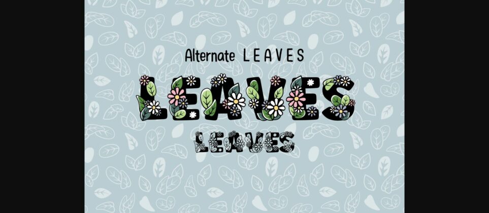 Little Leaves Font Poster 6