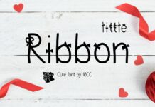 Little Ribbon Font Poster 1