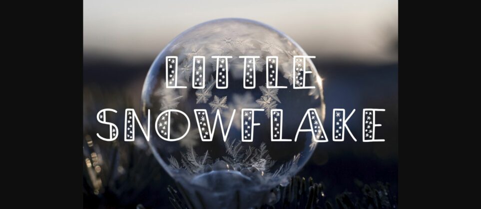 Little Snowflake Font Poster 3