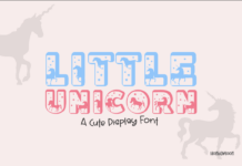Little Unicorn Font Poster 1