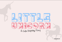 Little Unicorn Font Little Unicorn Font Poster 1