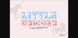 Little Unicorn Font Poster 1