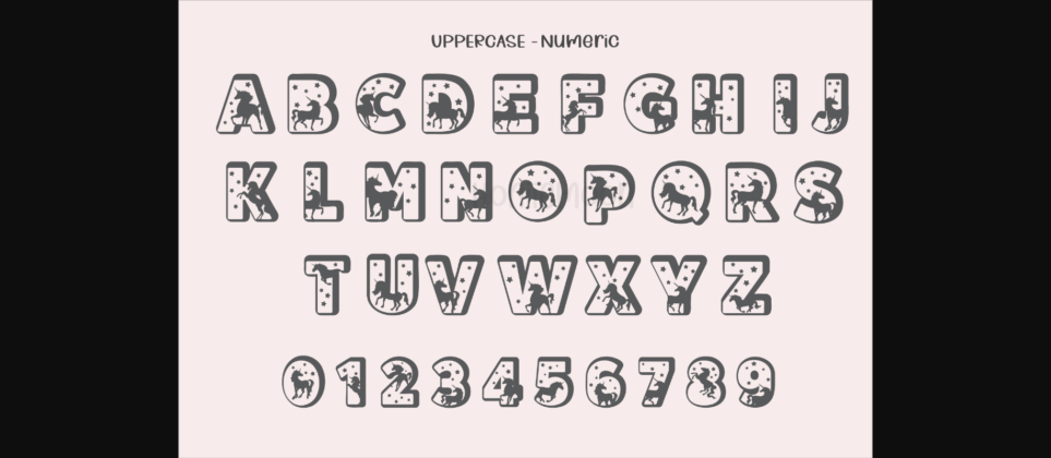 Little Unicorn Font Poster 4