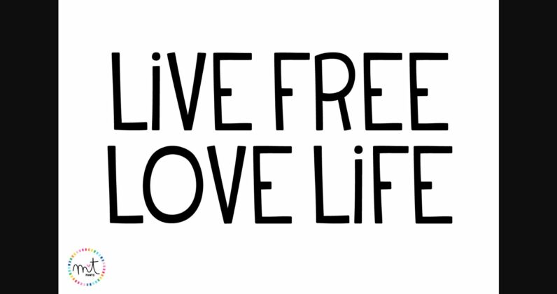 Live Free Love Life Font Poster 3