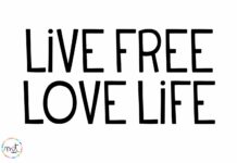 Live Free Love Life Font Poster 1