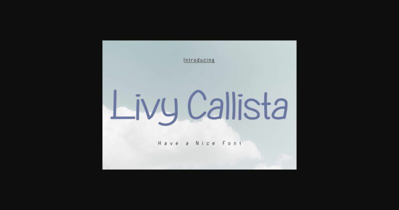 Livy Callista Font Poster 3