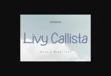 Livy Callista Font Livy Callista Font Poster 1