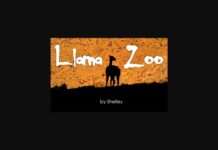 Llama Zoo Font Poster 1