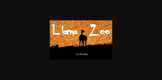Llama Zoo Font Poster 1