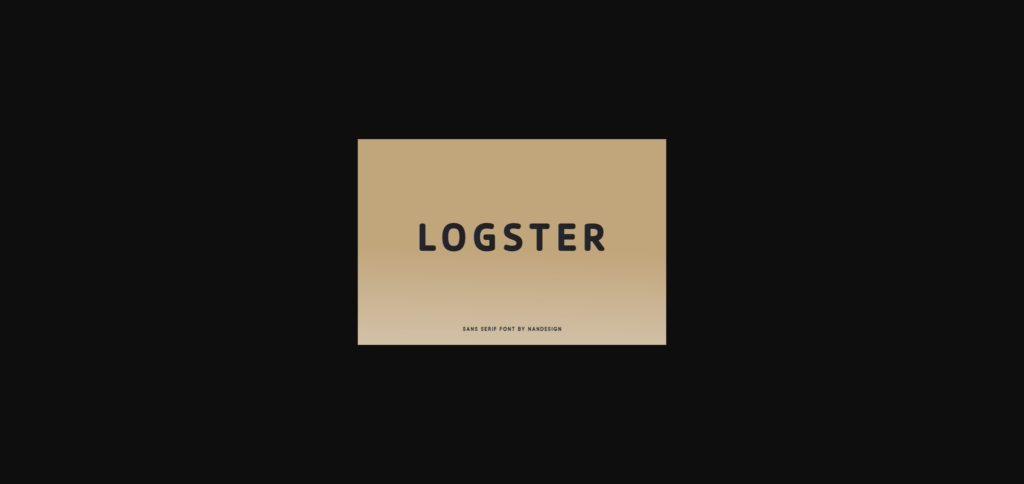 Logster Font Poster 3