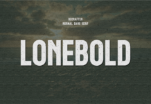 Lonebold Font Poster 1